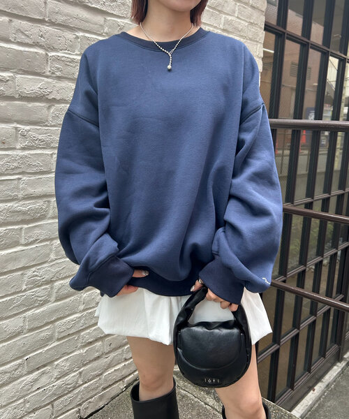 mline（エムライン）の「[mline]PHOTOビッグスウェット（スウェット・レディース・グレー/オフホワイト/ネイビー・FREE）」の17枚目の写真