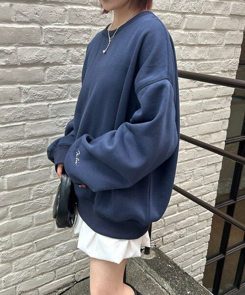 mline（エムライン）の「[mline]PHOTOビッグスウェット（スウェット・レディース・グレー/オフホワイト/ネイビー・FREE）」の19枚目の写真