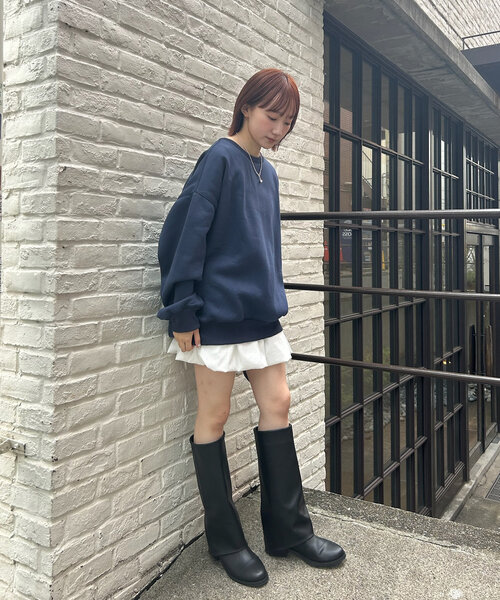 mline（エムライン）の「[mline]PHOTOビッグスウェット（スウェット・レディース・グレー/オフホワイト/ネイビー・FREE）」の22枚目の写真