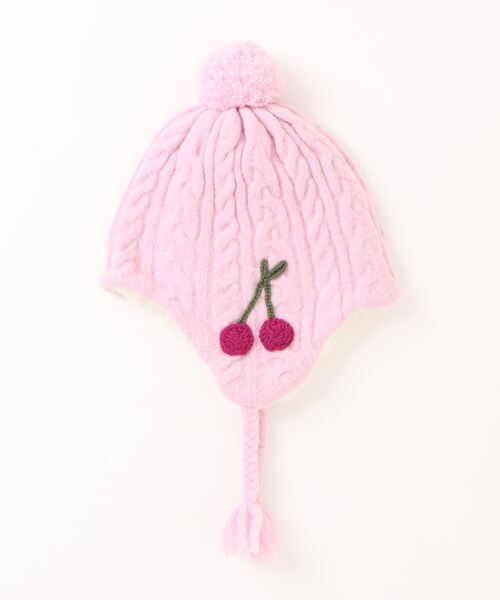 さくらんぼモチーフニット帽（ニットキャップ/ビーニー）｜hakka kids（ハッカキッズ）