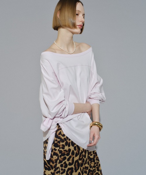 yae(ヤエ)の「2way loose sweat shirt / 2wayルーズスウェットシャツ(スウェット・レディース・ブラック/ベビーピンク/ライトグレー・FREE)」の18枚目の写真