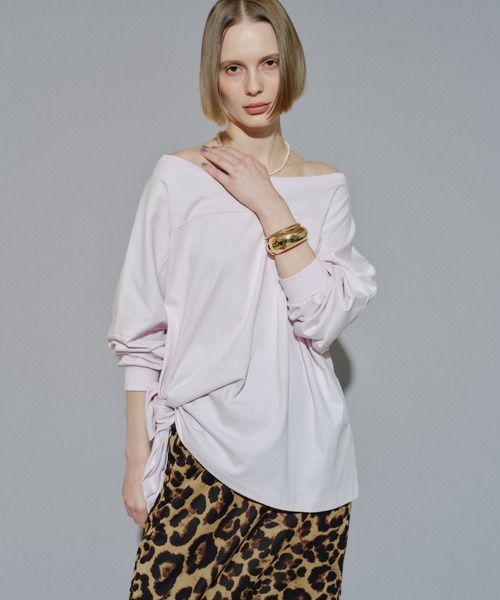 yae(ヤエ)の「2way loose sweat shirt / 2wayルーズスウェットシャツ(スウェット・レディース・ブラック/ベビーピンク/ライトグレー・FREE)」の19枚目の写真