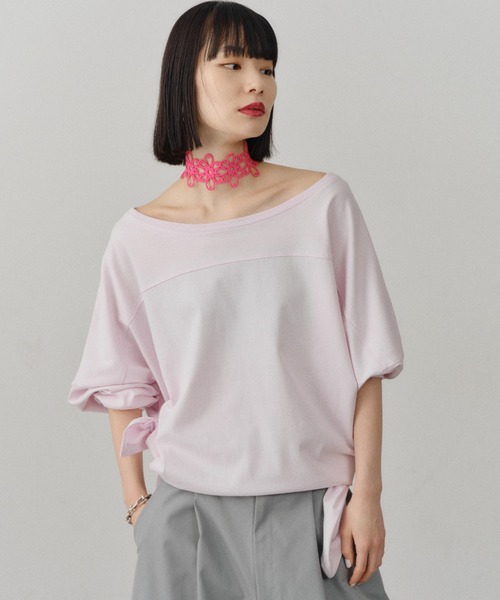 yae（ヤエ）の「2way loose sweat shirt / 2wayルーズスウェットシャツ（スウェット・レディース・ブラック/ベビーピンク/ライトグレー・FREE）」の22枚目の写真