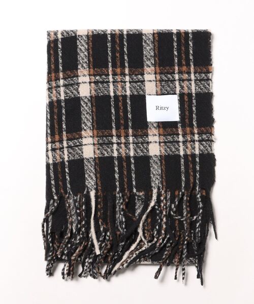 セール】チェック柄 ボリュームマフラー（マフラー）｜Ritzy