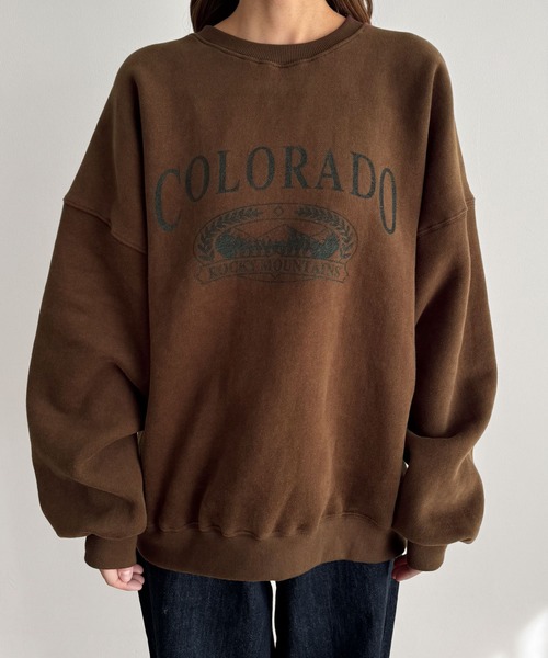 CANAL JEAN(キャナルジーン)の「El mar COLORADO裏起毛トレーナー(スウェット・レディース・ブラウン/ピンク/ベージュ・ONE SIZE)」の11枚目の写真
