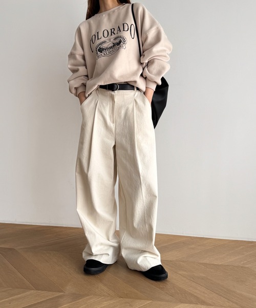 CANAL JEAN(キャナルジーン)の「El mar COLORADO裏起毛トレーナー(スウェット・レディース・ブラウン/ピンク/ベージュ・ONE SIZE)」の19枚目の写真