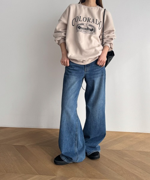 CANAL JEAN(キャナルジーン)の「El mar COLORADO裏起毛トレーナー(スウェット・レディース・ブラウン/ピンク/ベージュ・ONE SIZE)」の22枚目の写真