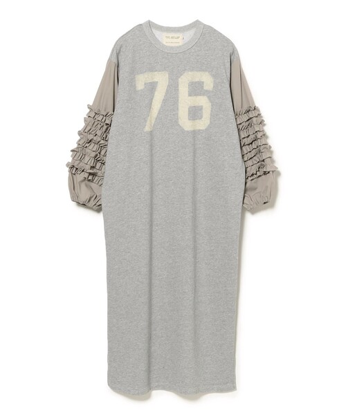 GO TO HOLLYWOOD（ゴートゥーハリウッド）の「GO TO HOLLYWOOD / 袖フリル ワンピース（ワンピース・レディース・ライトグレー/ネイビー・ONE SIZE）」の3枚目の写真