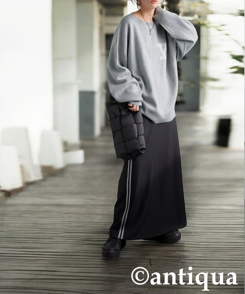 antiqua(アンティカ)の「YALE カレッジロゴニット(ニット/セーター・レディース・ネイビー/ブラック/グレー・ONESIZE)」の12枚目の写真