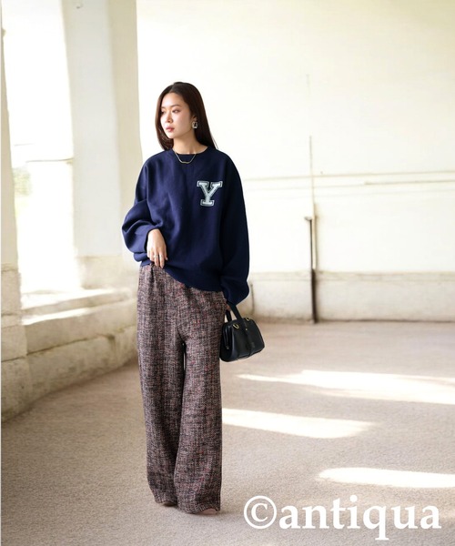 antiqua(アンティカ)の「YALE カレッジロゴニット(ニット/セーター・レディース・ネイビー/ブラック/グレー・ONESIZE)」の14枚目の写真