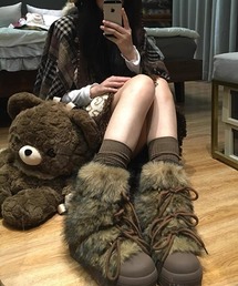 フワフワ厚底ボアブーツ