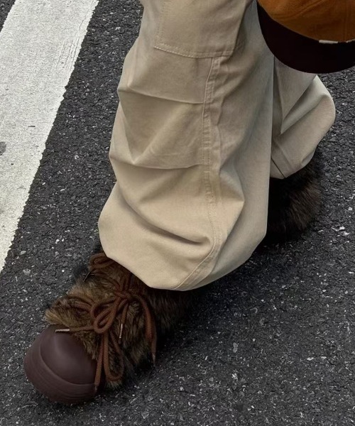 AsRiRe（アスリレイ）の「フワフワ厚底ボアブーツ（ブーツ・レディース・ブラウン/ブラック/ライトブラウン・M/S/L）」の15枚目の写真