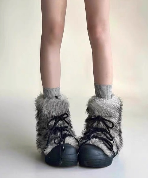 AsRiRe（アスリレイ）の「フワフワ厚底ボアブーツ（ブーツ・レディース・ブラウン/ブラック/ライトブラウン・M/S/L）」の11枚目の写真