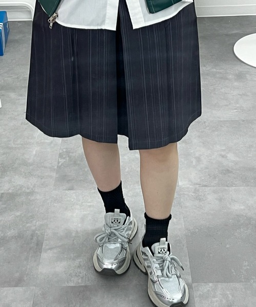 MEMECLE（メメクル）の「【 MEMECLE / メメクル 】シルバーメッシュ 厚底 カジュアルスニーカー（スニーカー・レディース・レッド/シルバー・L/M/S）」の7枚目の写真