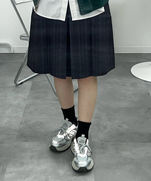 MEMECLE（メメクル）の「【 MEMECLE / メメクル 】シルバーメッシュ 厚底 カジュアルスニーカー（スニーカー・レディース・レッド/シルバー・L/M/S）」の9枚目の写真