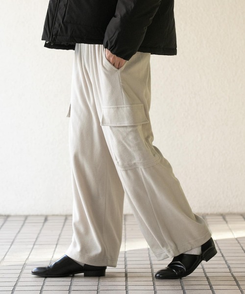 SENSE OF PLACE by URBAN RESEARCH（センスオブプレイスバイアーバンリサーチ）の「フリースカーゴパンツ（その他パンツ・メンズ・ライトグレー/ネイビー/ミント・MEDIUM/LARGE）」の5枚目の写真