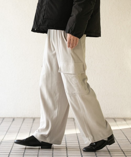 SENSE OF PLACE by URBAN RESEARCH（センスオブプレイスバイアーバンリサーチ）の「フリースカーゴパンツ（その他パンツ・メンズ・ライトグレー/ネイビー/ミント・MEDIUM/LARGE）」の6枚目の写真