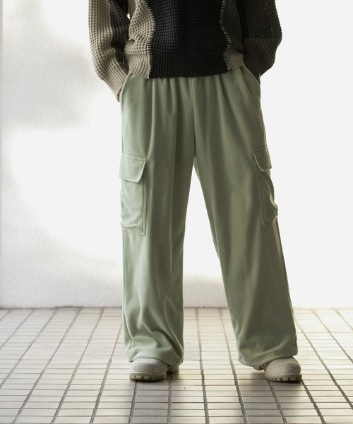 SENSE OF PLACE by URBAN RESEARCH（センスオブプレイスバイアーバンリサーチ）の「フリースカーゴパンツ（その他パンツ・メンズ・ライトグレー/ネイビー/ミント・MEDIUM/LARGE）」の10枚目の写真