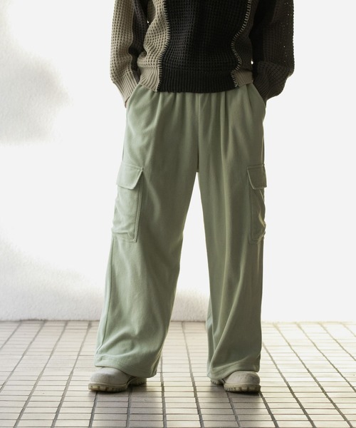 SENSE OF PLACE by URBAN RESEARCH（センスオブプレイスバイアーバンリサーチ）の「フリースカーゴパンツ（その他パンツ・メンズ・ライトグレー/ネイビー/ミント・MEDIUM/LARGE）」の11枚目の写真