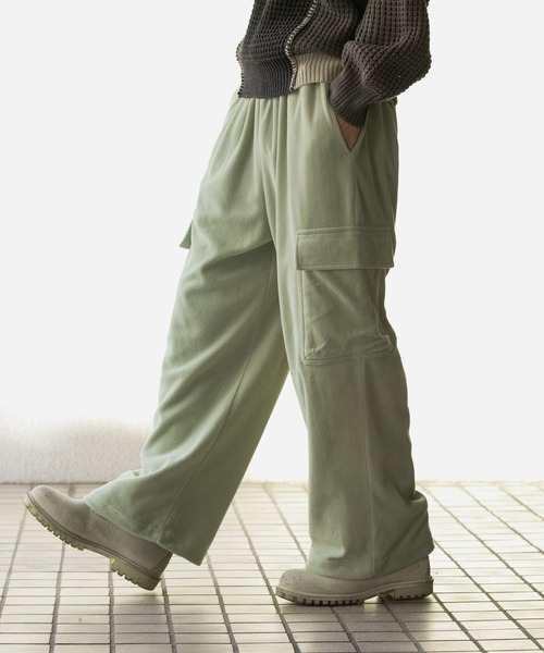 SENSE OF PLACE by URBAN RESEARCH（センスオブプレイスバイアーバンリサーチ）の「フリースカーゴパンツ（その他パンツ・メンズ・ライトグレー/ネイビー/ミント・MEDIUM/LARGE）」の12枚目の写真