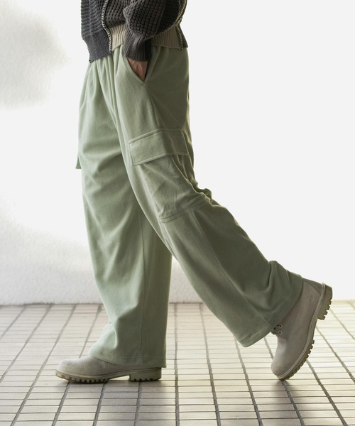 SENSE OF PLACE by URBAN RESEARCH（センスオブプレイスバイアーバンリサーチ）の「フリースカーゴパンツ（その他パンツ・メンズ・ライトグレー/ネイビー/ミント・MEDIUM/LARGE）」の13枚目の写真
