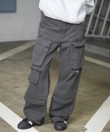 DENIM 9P CARGO PANTS/スラッシャーデニムストレートシルエットカーゴパンツ