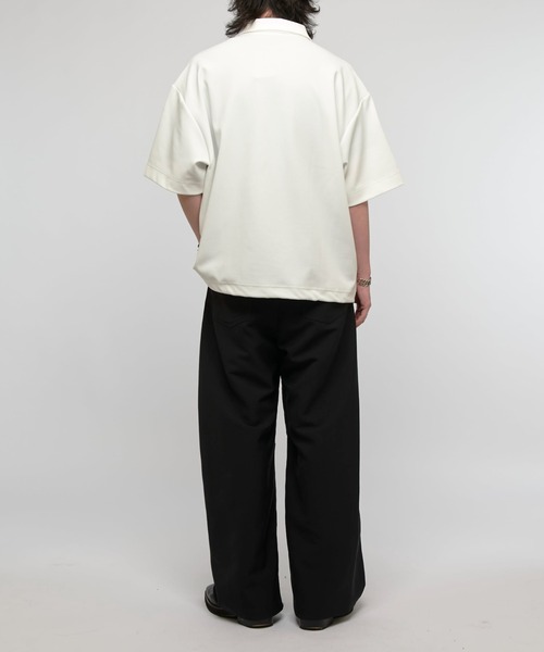 ジョーゼットハーフZIP s/s カットソー（Tシャツ/カットソー