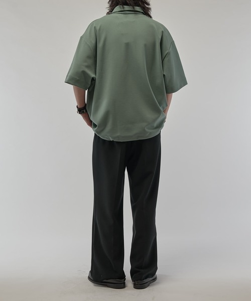 ジョーゼットハーフZIP s/s カットソー（Tシャツ/カットソー