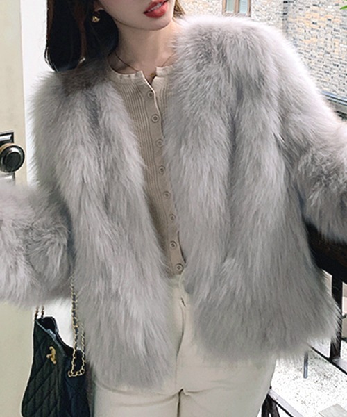 【セール】ノーカラーエコファージャケット（ノーカラージャケット）｜REMUR（レミュール）