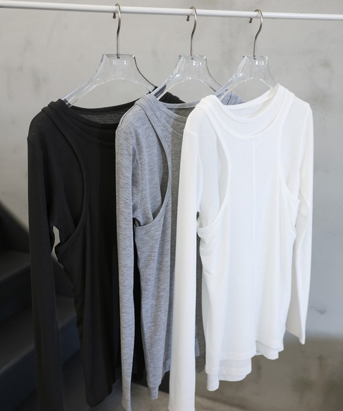 セール】シアーレイヤードカットソー（Tシャツ/カットソー）｜select