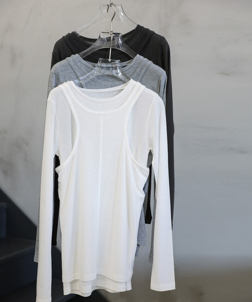 セール】シアーレイヤードカットソー（Tシャツ/カットソー）｜select