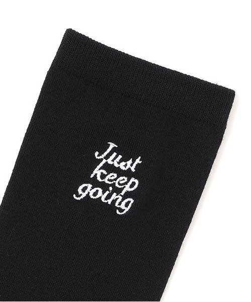 LOVETOXIC（ラブトキシック）の「ロゴ刺繍ニーハイソックス（ソックス/靴下・キッズ・チャコール/ネイビー/ブラック/オフホワイト・20-22cm/23-25cm）」の5枚目の写真