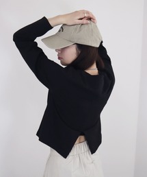 Reurie' | 【ZOZO限定】バックスリットロングTシャツ／long sleeve back slit top 長袖 クルーネック カットオフ シンプル ベーシック カジュアル(Tシャツ/カットソー)