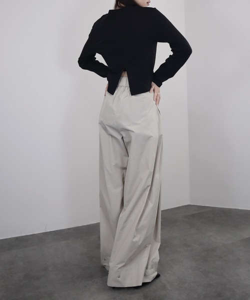 Reurie'（レウリィ）の「【ZOZO限定】バックスリットロングTシャツ／long sleeve back slit top 長袖 クルーネック カットオフ シンプル ベーシック カジュアル（Tシャツ/カットソー・レディース・ホワイト/ブラック・FREE）」の10枚目の写真