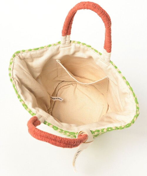 Ray BEAMS(レイビームス)の「【別注】beej / ウーブン トートバッグ(かごバッグ・レディース・グリーン系その他2/ブラック・ONE SIZE)」の18枚目の写真