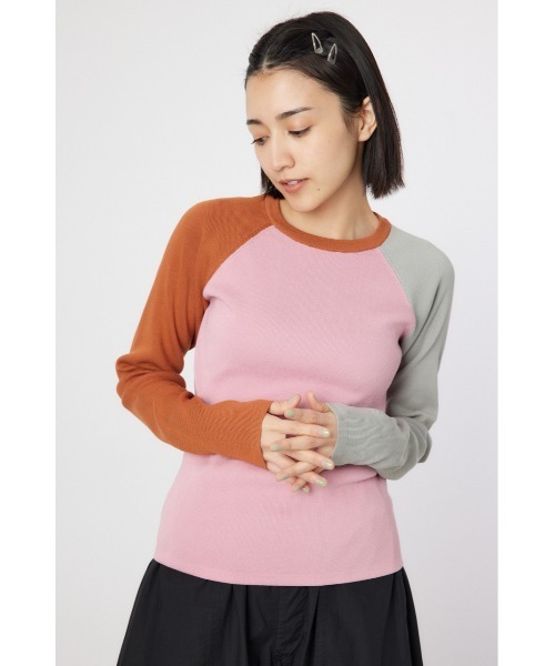 OLDSTUSSY ラグランニット XL セール】クレイジーラグランニットトップス（ニット/セーター