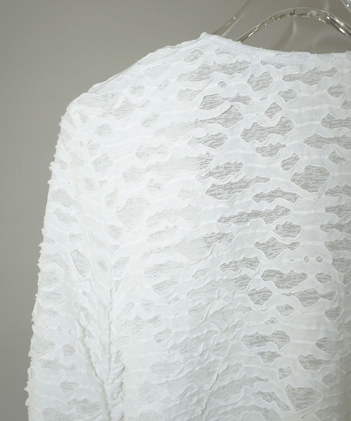 chuclla(チュクラ)の「2wayジャガードレーシートップス chw25s029(Tシャツ/カットソー・レディース・ホワイト・FREE)」の22枚目の写真