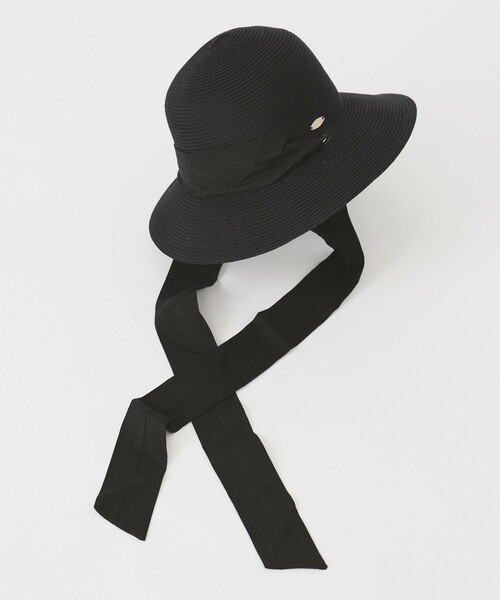 Ray BEAMS（レイビームス）の「リボン ブレード ハット（ハット・レディース・ナチュラル/ブラック・ONE SIZE）」の2枚目の写真