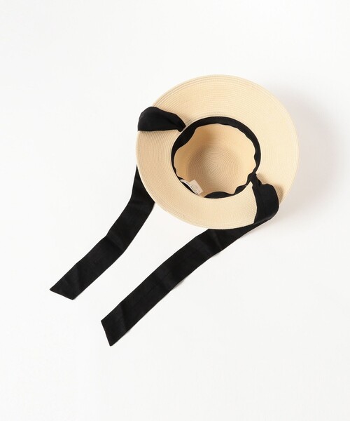 Ray BEAMS（レイビームス）の「リボン ブレード ハット（ハット・レディース・ナチュラル/ブラック・ONE SIZE）」の14枚目の写真