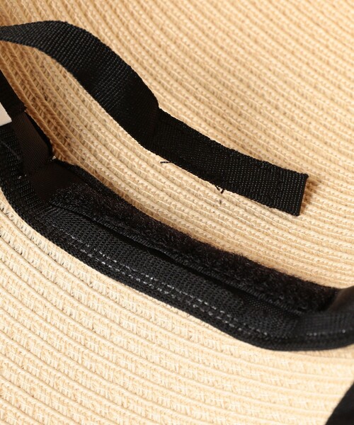 Ray BEAMS（レイビームス）の「リボン ブレード ハット（ハット・レディース・ナチュラル/ブラック・ONE SIZE）」の9枚目の写真