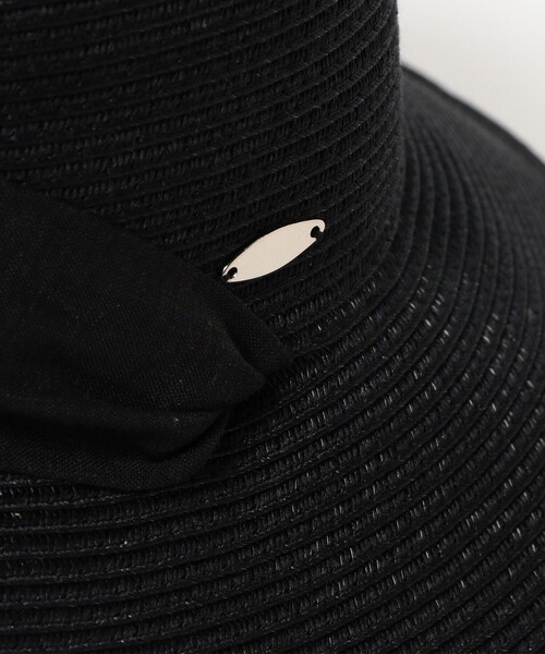 Ray BEAMS（レイビームス）の「リボン ブレード ハット（ハット・レディース・ナチュラル/ブラック・ONE SIZE）」の11枚目の写真