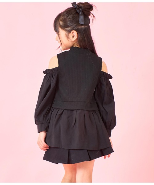 ANAP kids（アナップキッズ）の「肩アキコンビブラウス（シャツ/ブラウス・キッズ・ホワイト/ブラック・110cm/120cm/130cm）」の12枚目の写真