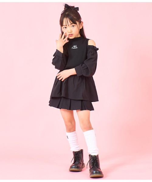 ANAP kids（アナップキッズ）の「肩アキコンビブラウス（シャツ/ブラウス・キッズ・ホワイト/ブラック・110cm/120cm/130cm）」の15枚目の写真