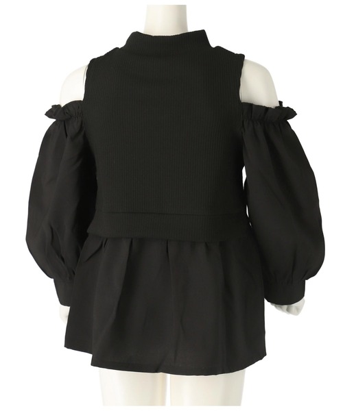 ANAP kids（アナップキッズ）の「肩アキコンビブラウス（シャツ/ブラウス・キッズ・ホワイト/ブラック・110cm/120cm/130cm）」の21枚目の写真