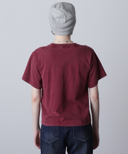 ROSE BUD(ローズバッド)の「ロゴTシャツ(Tシャツ/カットソー・レディース・バーガンディー/ベージュ/ネイビー/イエロー・ONE SIZE)」の15枚目の写真