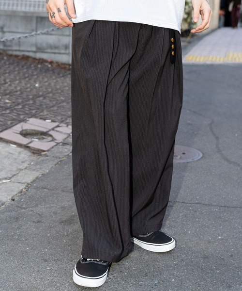 セール】Cross tuck slacks（スラックス）｜Subciety（サブサエティ