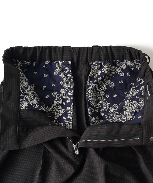 Subciety(サブサエティ)の「Cross tuck slacks(スラックス・メンズ・ブラック/ネイビー・X-LARGE/LARGE/MEDIUM/SMALL)」の6枚目の写真