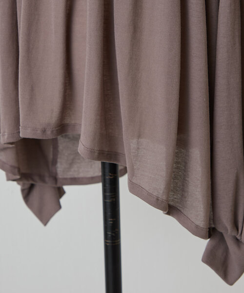 BEARDSLEY（ビアズリー）の「シアーギャザーカットソー（Tシャツ/カットソー・レディース・モカ/ブラック・FREE）」の21枚目の写真