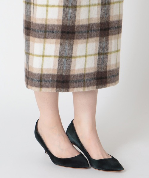 Jines(ジネス)の「起毛ウールチェックスカート(スカート・レディース・アイボリー/ブルー・38)」の16枚目の写真