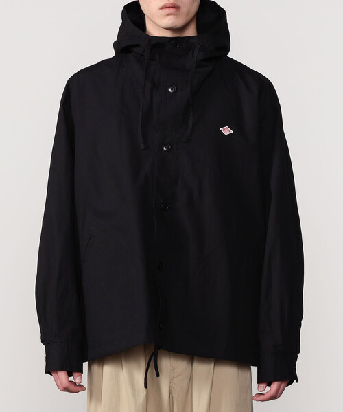 【美品】dantonコットンショートフード付きジャケット DANTON | コットンリネンダンプ ショートフードジャケット MEN